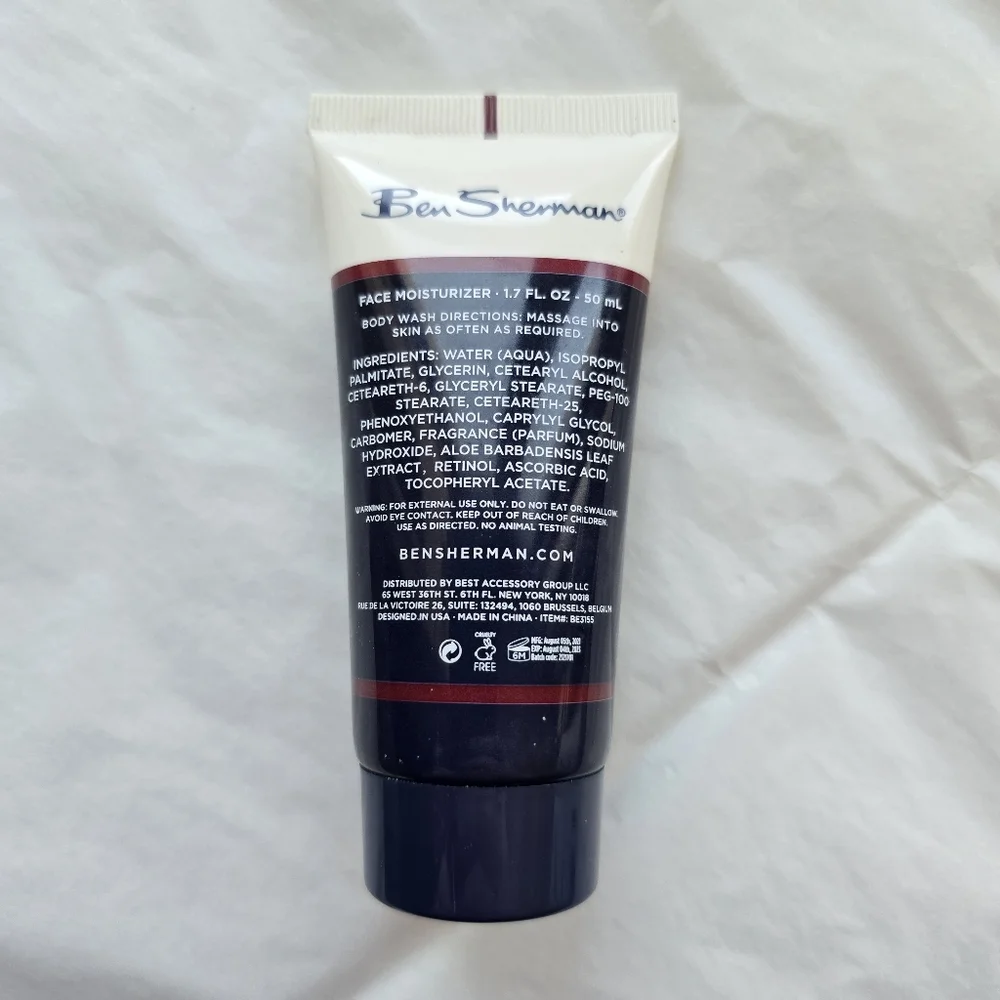 🍒 5/$20 new Ben Sherman Face Moisturizer for Men Citrus Mint Scented w Vitamins